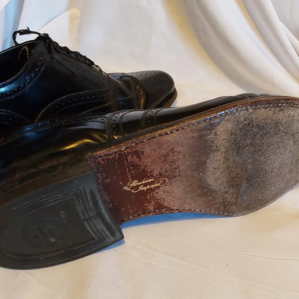 Florsheim Imperial‎ Kenmoor Black Wingtip Oxford Men's Shoes Size 10 1/2 EEE